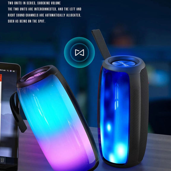 HOPESTAR P40 Pro IPX6 Water-resistant RGB Light Wireless Bluetooth Speaker(Army Green)