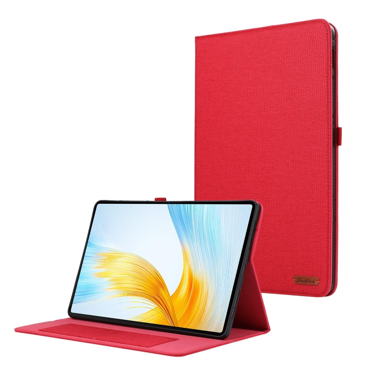 For Honor MagicPad 13 Cloth Texture Horizontal Flip PU + TPU Tablet Case(Red) - Honor by PMC TechLife | Online Shopping South Africa | PMC TechLife | Buy Now Pay Later Mobicred