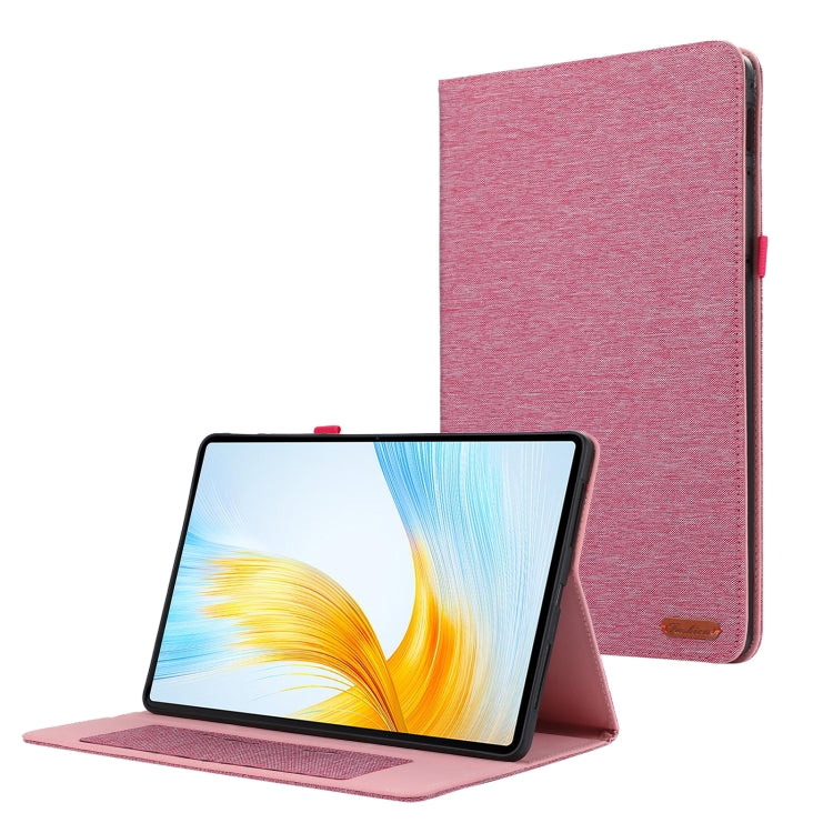 For Honor MagicPad 13 Cloth Texture Horizontal Flip PU + TPU Tablet Case(Rose Red) - Honor by PMC TechLife | Online Shopping South Africa | PMC TechLife | Buy Now Pay Later Mobicred