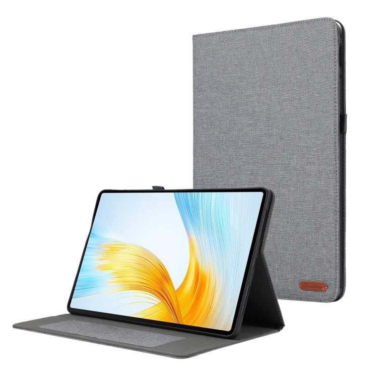 For Honor MagicPad 13 Cloth Texture Horizontal Flip PU + TPU Tablet Case(Gray) - Honor by PMC TechLife | Online Shopping South Africa | PMC TechLife | Buy Now Pay Later Mobicred