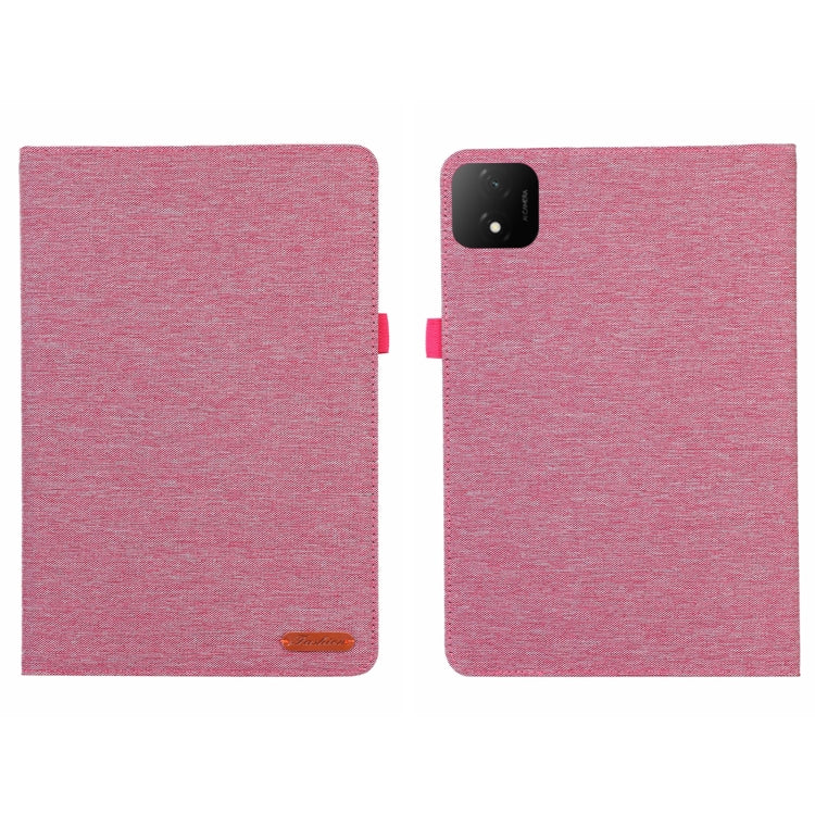 For Honor Pad GT Pro Cloth Texture Horizontal Flip PU + TPU Tablet Case(Rose Red) - Honor by PMC TechLife | Online Shopping South Africa | PMC TechLife | Buy Now Pay Later Mobicred