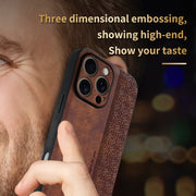 For iPhone 16 Pro AZNS 3D Embossed Skin Feel Phone Case(Purple)