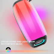 HOPESTAR P50 IPX6 Water-resistant Outdoor Portable RGB Light Bluetooth Speaker(Black)