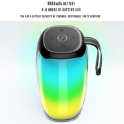 HOPESTAR P50 IPX6 Water-resistant Outdoor Portable RGB Light Bluetooth Speaker(Blue)