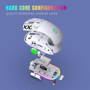 HXSJ T90 RGB Light Three-mode Wireless Gaming Mouse(White)