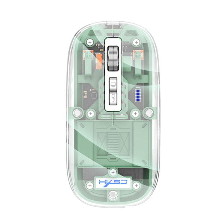 HXSJ T900 Transparent Magnet Three-mode Wireless Gaming Mouse(Bean Green) - Wireless Mice by HXSJ | Online Shopping South Africa | PMC TechLife | Buy Now Pay Later Mobicred