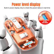 HXSJ T900 Transparent Magnet Three-mode Wireless Gaming Mouse(Orange)