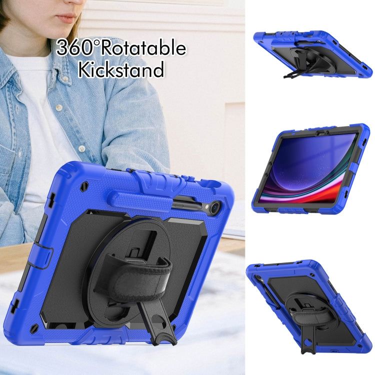 For Samsung Galaxy Tab S8 / S7 Silicone Hybrid PC Tablet Protective Case(Dark Blue+Black) - Galaxy Tab S8 Cases by PMC Jewellery | Online Shopping South Africa | PMC Jewellery | Buy Now Pay Later Mobicred