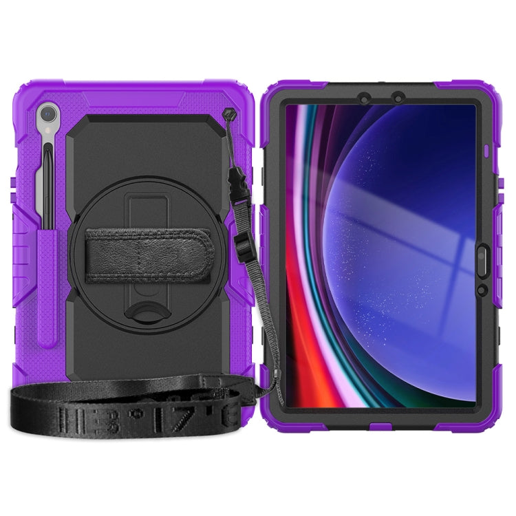For Samsung Galaxy Tab S8 / S7 Silicone Hybrid PC Tablet Protective Case(Purple+Black) - Galaxy Tab S8 Cases by PMC Jewellery | Online Shopping South Africa | PMC Jewellery | Buy Now Pay Later Mobicred