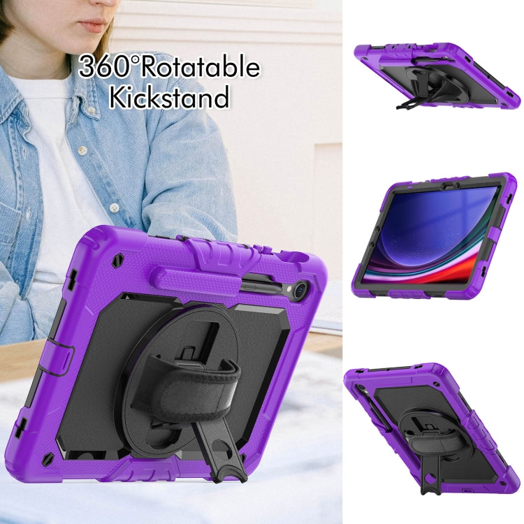 For Samsung Galaxy Tab S8 / S7 Silicone Hybrid PC Tablet Protective Case(Purple+Black) - Galaxy Tab S8 Cases by PMC Jewellery | Online Shopping South Africa | PMC Jewellery | Buy Now Pay Later Mobicred