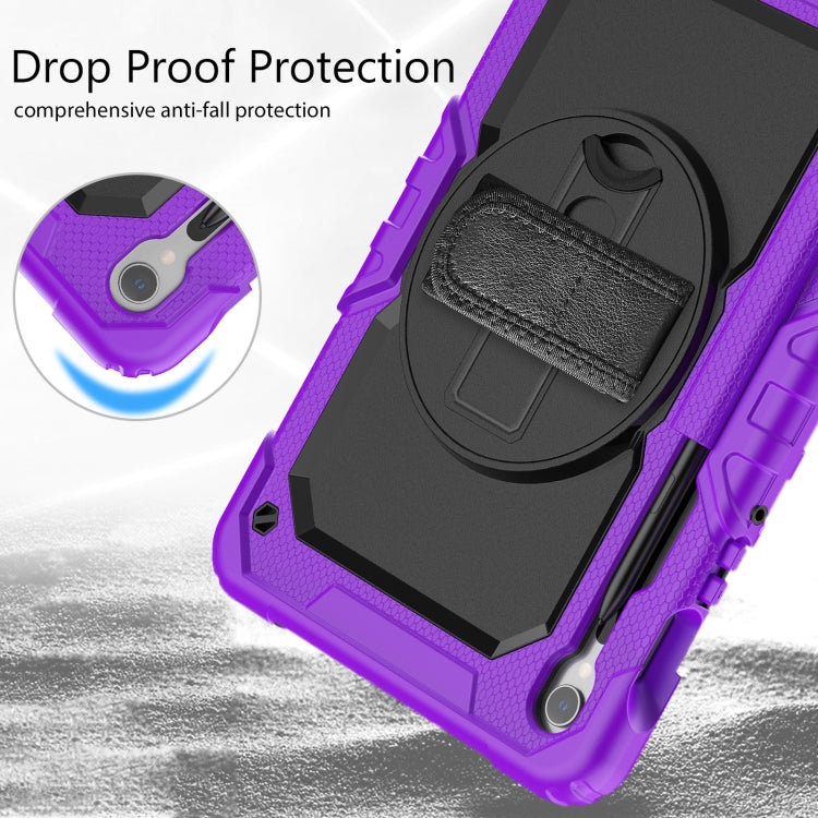 For Samsung Galaxy Tab S8 / S7 Silicone Hybrid PC Tablet Protective Case(Purple+Black) - Galaxy Tab S8 Cases by PMC Jewellery | Online Shopping South Africa | PMC Jewellery | Buy Now Pay Later Mobicred