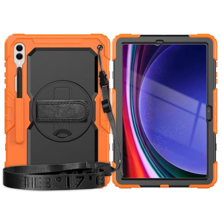 For Samsung Galaxy Tab S10+ / S9+ / S9 FE+ Silicone + PC Tablet Case(Orange+Black) - Galaxy Tab S9+ Cases by PMC Jewellery | Online Shopping South Africa | PMC Jewellery | Buy Now Pay Later Mobicred
