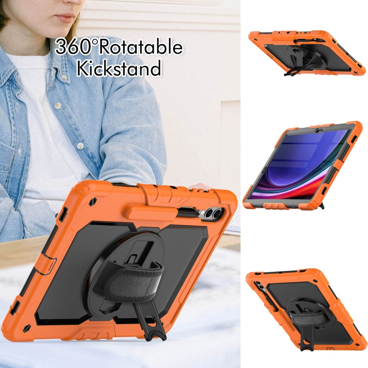 For Samsung Galaxy Tab S10+ / S9+ / S9 FE+ Silicone + PC Tablet Case(Orange+Black) - Galaxy Tab S9+ Cases by PMC Jewellery | Online Shopping South Africa | PMC Jewellery | Buy Now Pay Later Mobicred