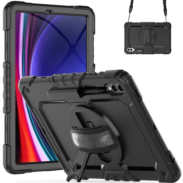 For Samsung Galaxy Tab S10+ / S9+ / S9 FE+ Silicone + PC Tablet Case(Black)