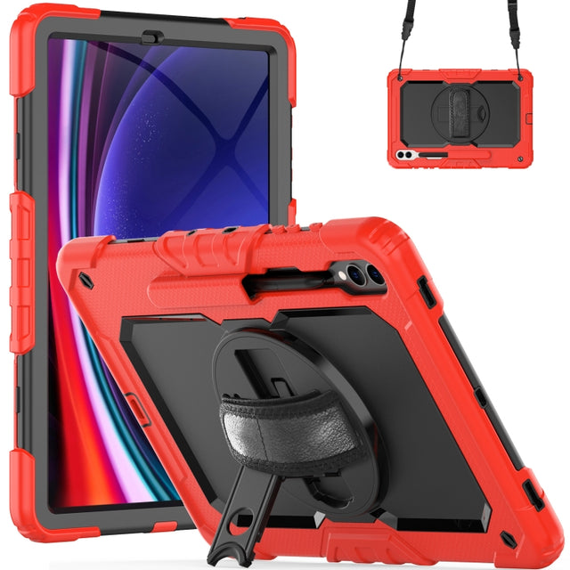For Samsung Galaxy Tab S10+ / S9+ / S9 FE+ Silicone + PC Tablet Case(Red+Black)