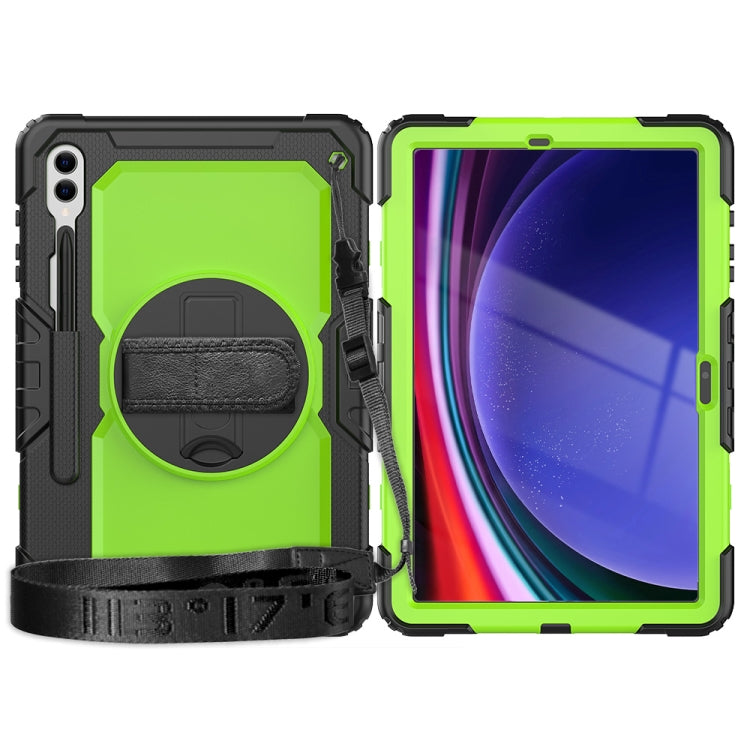 For Samsung Galaxy Tab S10+ / S9+ / S9 FE+ Silicone + PC Tablet Case(Black+Yellow Green) - Galaxy Tab S9+ Cases by PMC Jewellery | Online Shopping South Africa | PMC Jewellery | Buy Now Pay Later Mobicred
