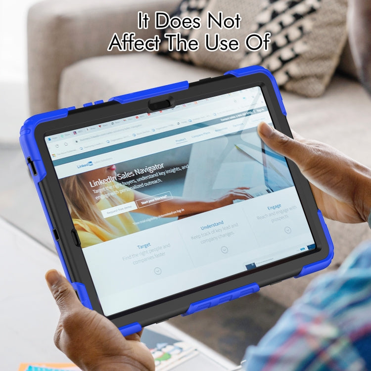 For Samsung Galaxy Tab S10+ / S9+ / S9 FE+ Silicone Hybrid PC Tablet Protective Case(Dark Blue+Black) - free shipping - PMC Jewellery - Order now!