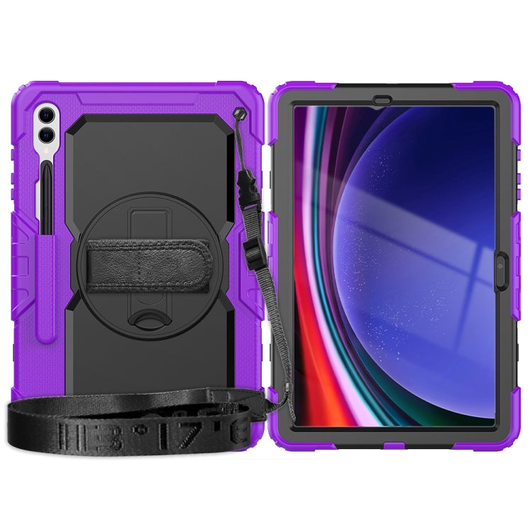 For Samsung Galaxy Tab S10+ / S9+ / S9 FE+ Silicone Hybrid PC Tablet Protective Case(Purple+Black) - Galaxy Tab S9+ Cases by PMC Jewellery | Online Shopping South Africa | PMC Jewellery | Buy Now Pay Later Mobicred