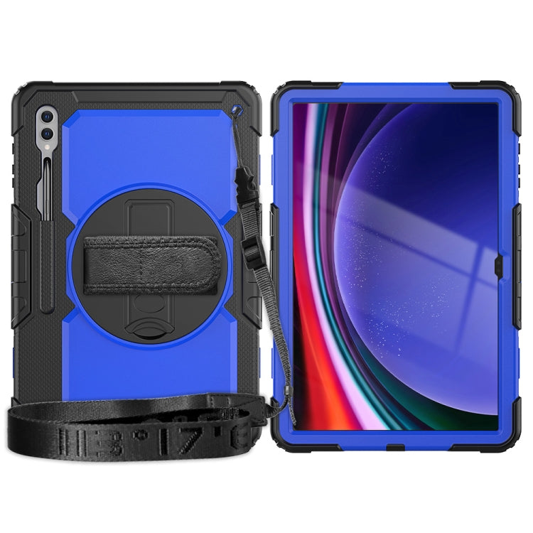 For Samsung Galaxy Tab S9 Ultra / S10 Ultra Silicone Hybrid PC Tablet Protective Case(Black+Dark Blue) - Galaxy Tab S9 Ultra Cases by PMC Jewellery | Online Shopping South Africa | PMC Jewellery | Buy Now Pay Later Mobicred