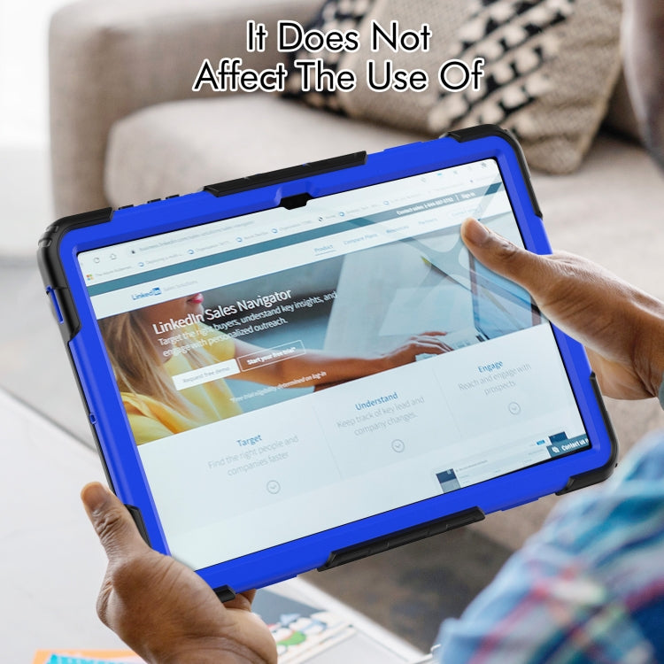 For Samsung Galaxy Tab S9 Ultra / S10 Ultra Silicone Hybrid PC Tablet Protective Case(Black+Dark Blue) - Galaxy Tab S9 Ultra Cases by PMC Jewellery | Online Shopping South Africa | PMC Jewellery | Buy Now Pay Later Mobicred