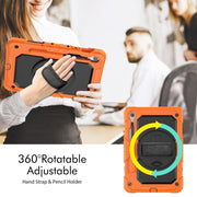 For Samsung Galaxy Tab S9 / S9 FE Silicone + PC Tablet Case(Orange+Black)