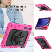 For Samsung Galaxy Tab S9 / S9 FE Silicone + PC Tablet Case(Orange+Black)