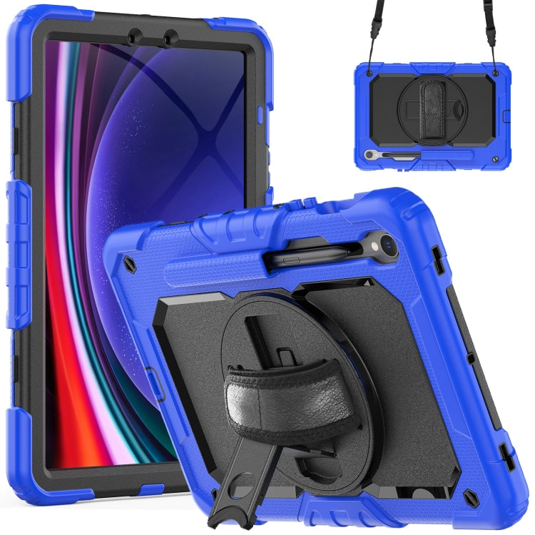 For Samsung Galaxy Tab S9 / S9 FE Silicone Hybrid PC Tablet Protective Case(Dark Blue+Black) - Galaxy Tab S9 Cases by PMC Jewellery | Online Shopping South Africa | PMC Jewellery | Buy Now Pay Later Mobicred