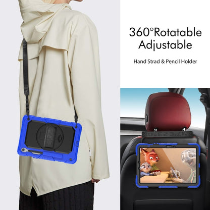 For Samsung Galaxy Tab S9 / S9 FE Silicone Hybrid PC Tablet Protective Case(Dark Blue+Black) - Galaxy Tab S9 Cases by PMC Jewellery | Online Shopping South Africa | PMC Jewellery | Buy Now Pay Later Mobicred
