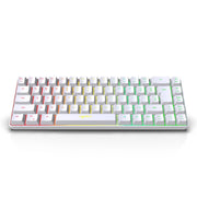 HXSJ V200 Wired RGB Backlit Mechanical Keyboard 68 Key Caps, Cable Length: 1.7m(White)
