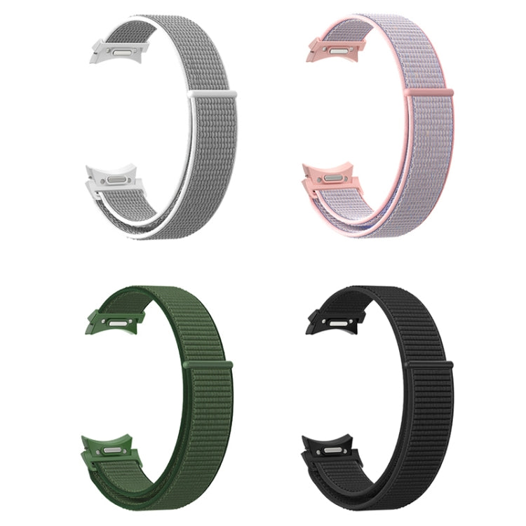 For Samsung Galaxy Watch 6 Woven Nylon Loop Watch Band(Powder Sand) - Watch Bands by PMC TechLife | Online Shopping South Africa | PMC TechLife