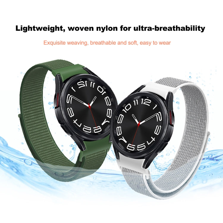 For Samsung Galaxy Watch 6 Woven Nylon Loop Watch Band(Powder Sand) - Watch Bands by PMC TechLife | Online Shopping South Africa | PMC TechLife