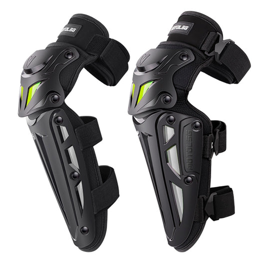 Motolsg MT-05 Motorcycle Bicycle Riding Protective Gear 2 in 1 Knee Pads(Yellow Grey) - free shipping - PMC Jewellery - Order now!