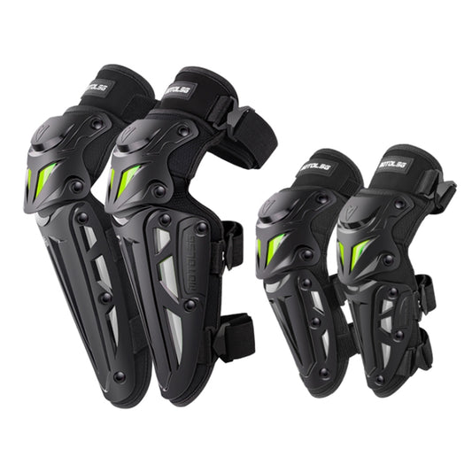 Motolsg MT-05 Motorcycle Bicycle Riding Protective Gear 4 in 1 Elbow Pads(Yellow Grey) - free shipping - PMC Jewellery - Order now!