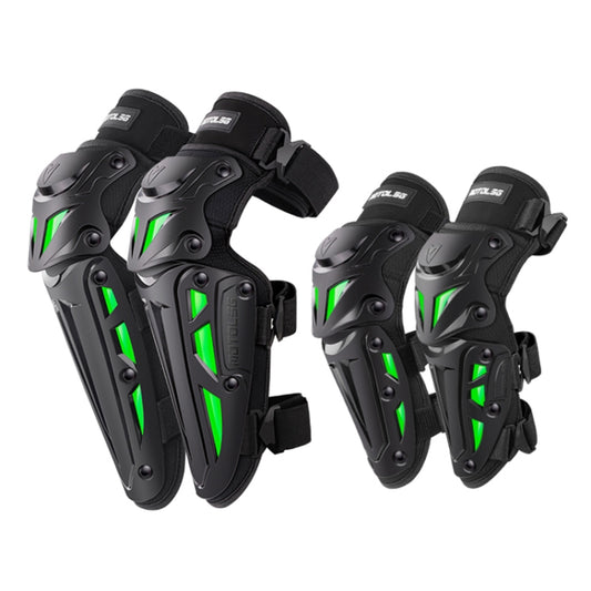 Motolsg MT-05 Motorcycle Bicycle Riding Protective Gear 4 in 1 Elbow Pads(Green) - free shipping - PMC Jewellery - Order now!