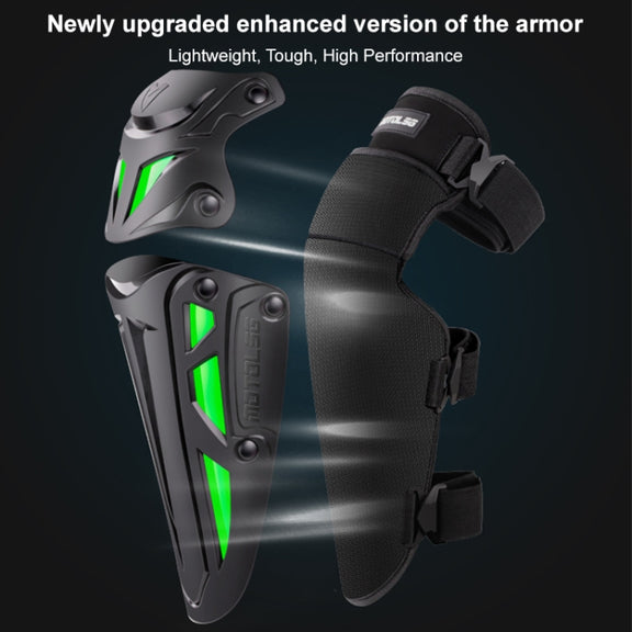 Motolsg MT-05 Motorcycle Bicycle Riding Protective Gear 2 in 1 Knee Pads(Green)