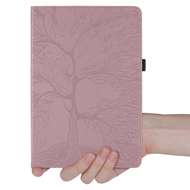 For iPad Pro 11 2024 Tree Life Embossed Rotation Leather Smart Tablet Case(Rose Gold) - iPad Pro 11 2024 Cases by PMC TechLife | Online Shopping South Africa | PMC TechLife | Buy Now Pay Later Mobicred