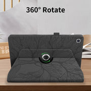 For Samsung Galaxy Tab S6 Lite P610 Tree Life Embossed Rotation Leather Smart Tablet Case(Black)