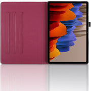 For Samsung Galaxy Tab S9 / S7 / S8 Tree Life Embossed Rotation Leather Tablet Case(Red)