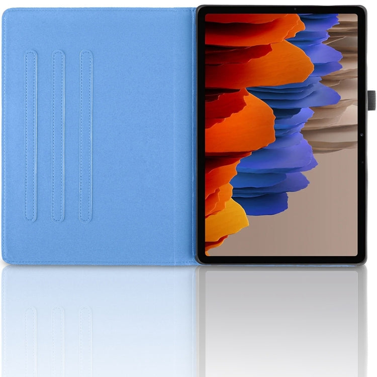 For Samsung Galaxy Tab S9+ / S8+ / S7+ Tree Life Embossed Rotation Leather Tablet Case(Blue) - Tab A7 Lite T220 / T225 by PMC TechLife | Online Shopping South Africa | PMC TechLife