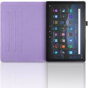 For Amazon Kindle Fire HD8 2022 / 2020 Tree Life Embossed Rotation Leather Tablet Case(Purple)