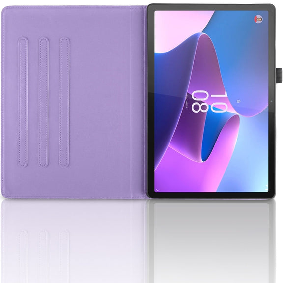 For Lenovo Tab P11 Pro 2nd / Xiaoxin Pad 11 Pro Tree Life Embossed Rotation Leather Tablet Case(Purple)