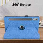 For Lenovo Tab P11 Pro 2nd / Xiaoxin Pad 11 Pro Tree Life Embossed Rotation Leather Tablet Case(Blue)
