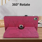For Nokia T21 Tree Life Embossed Rotation Leather Tablet Case(Red)