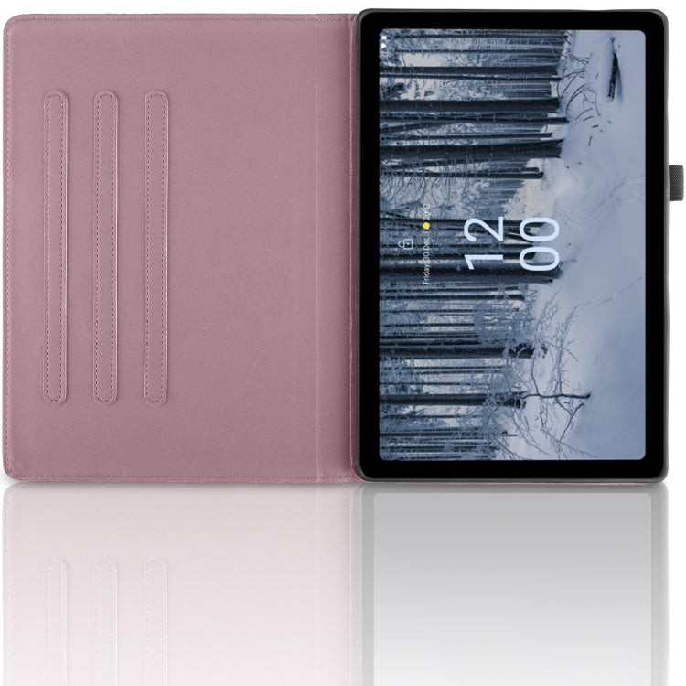 For Nokia T21 Tree Life Embossed Rotation Leather Tablet Case(Rose Gold) - Nokia by PMC TechLife | Online Shopping South Africa | PMC TechLife | Buy Now Pay Later Mobicred
