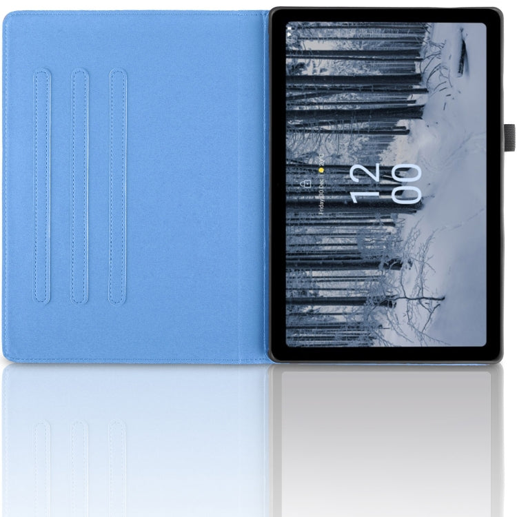 For Nokia T21 Tree Life Embossed Rotation Leather Tablet Case(Blue) - Nokia by PMC TechLife | Online Shopping South Africa | PMC TechLife | Buy Now Pay Later Mobicred