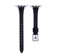 For Apple Watch Ultra 49mm T-shaped Slim Genuine Leather Watch Band(Black) - Watch Bands by PMC TechLife | Online Shopping South Africa | PMC TechLife | Buy Now Pay Later Mobicred