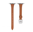 For Apple Watch Ultra 49mm T-shaped Slim Genuine Leather Watch Band(Dark Pink) - Watch Bands by PMC TechLife | Online Shopping South Africa | PMC TechLife | Buy Now Pay Later Mobicred