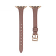 For Apple Watch Ultra 49mm T-shaped Slim Genuine Leather Watch Band(Light Brown) - Watch Bands by PMC TechLife | Online Shopping South Africa | PMC TechLife | Buy Now Pay Later Mobicred