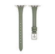 For Apple Watch Ultra 49mm T-shaped Slim Genuine Leather Watch Band(Light Green) - Watch Bands by PMC TechLife | Online Shopping South Africa | PMC TechLife | Buy Now Pay Later Mobicred