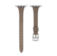 For Apple Watch Ultra 2 49mm T-shaped Slim Genuine Leather Watch Band(Dark Brown) - Watch Bands by PMC TechLife | Online Shopping South Africa | PMC TechLife | Buy Now Pay Later Mobicred